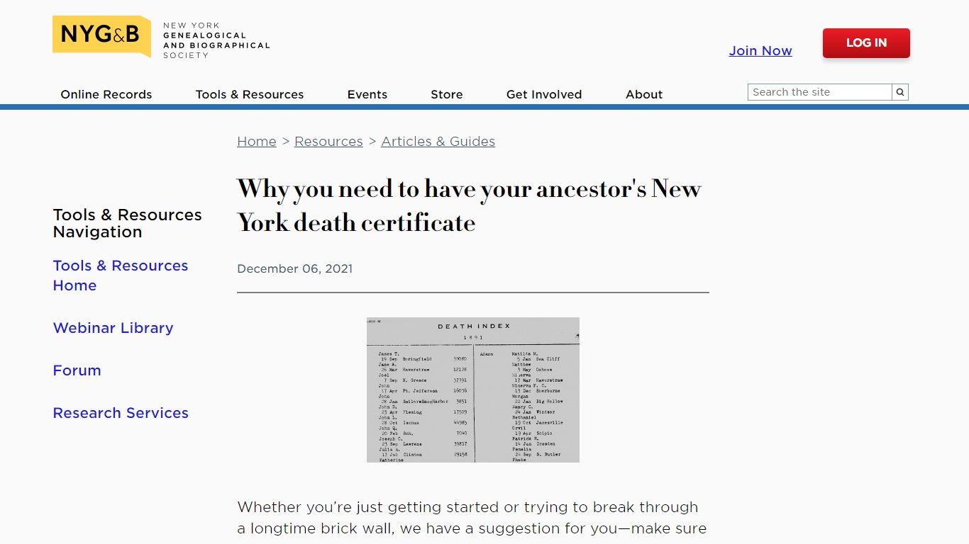 Why you need to have your ancestor's New York death certificate